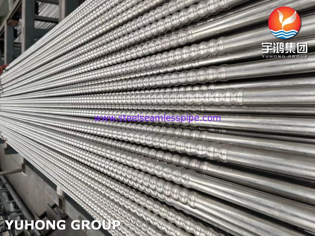 ASTM A213 TP304 Нержавеющая сталь гофрированная трубка с усиленной теплопередачей