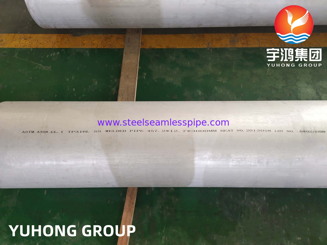 ASTM A358 Gr.1 TP316L Сварные трубы из нержавеющей стали для очистных сооружений