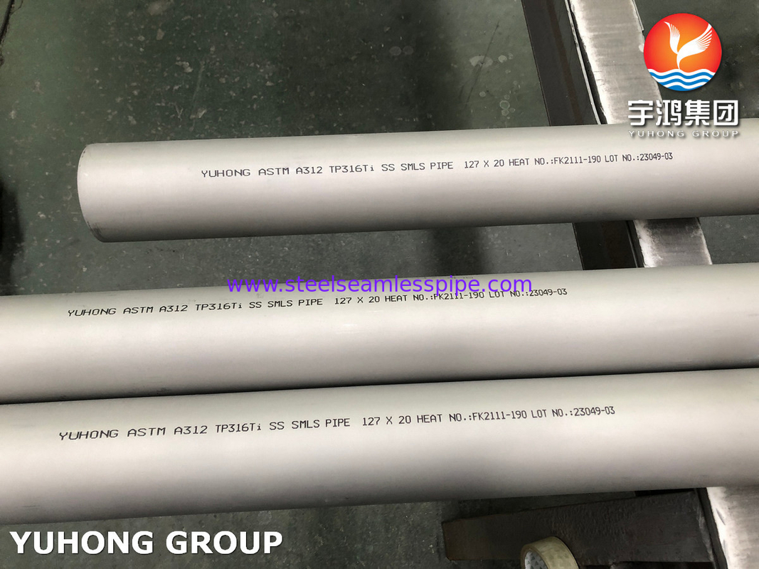 ASTM A312 316Ti толстостенная труба из нержавеющей стали Сильная коррозионная стойкость