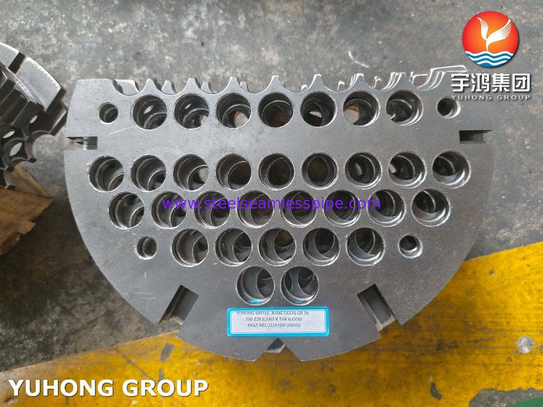 ASME SA516 Gr70N Устойчивый к HIC сегментальный баффл для теплообменника S&T (Thk 8-180mm)