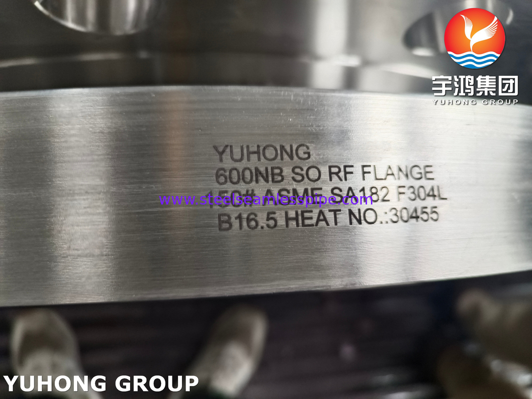ASME SA182 F304L Нержавеющая сталь кованый фланц скользит на SO поднятый RF B16.5