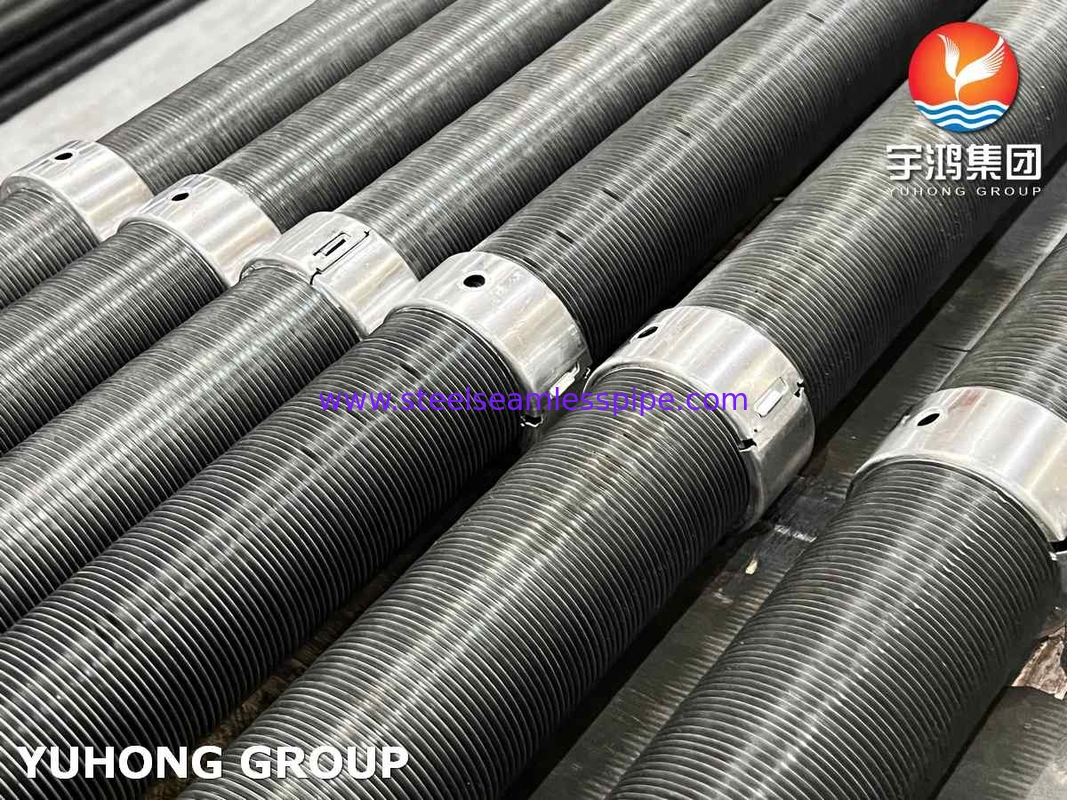 ASTM A179 Углеродистая стальная трубка с крыльями Алюминий типа G для сухой охладительной башни
