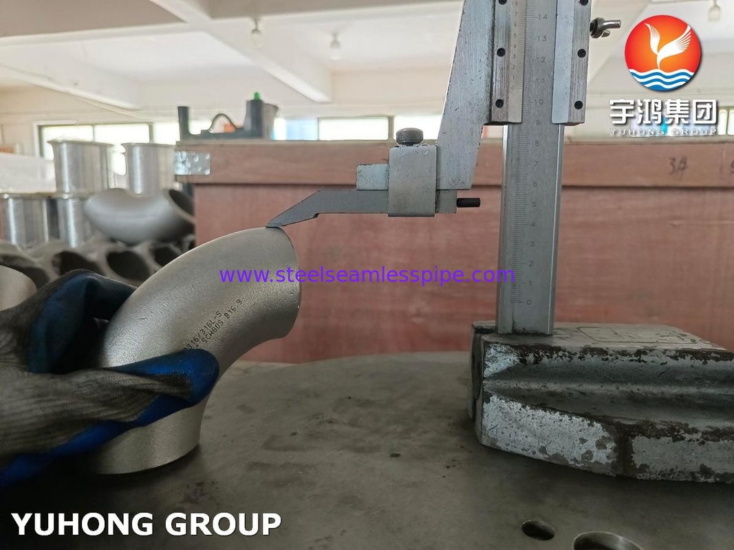 ASTM A403 / ASME SA403 WP316 / WP316L Нержавеющая сталь без швов с задней застежкой с 90 градусным локтевым приспособлением B16.9