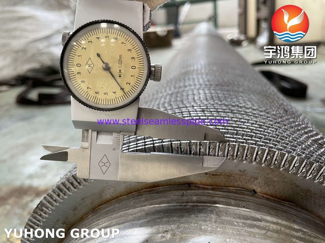 ASME SA312 TP347 Нержавеющая сталь HFW Serrated Tube с нержавеющей лентой для экономизатора