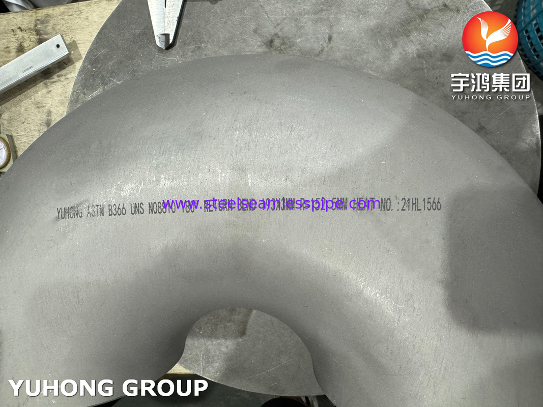 ASTM B366 N08810 Никелевый сплав 180° обратный отвод для высокотемпературных трубопроводов