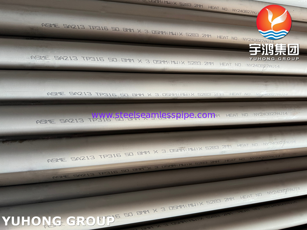 ASME SA213 TP316 (UNS S31600) Нержавеющая бесшовная трубка для теплообменника и котла