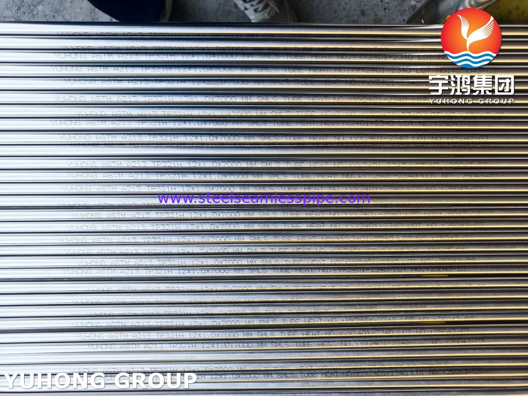 ASTM A213 TP312H Нержавеющая сталь Бесшовная трубка Яркая отжигаемая поверхность для теплообменника