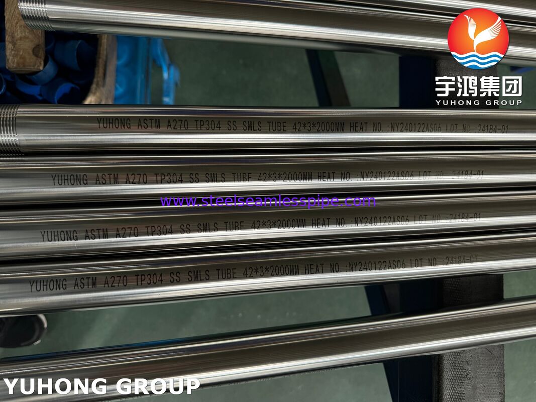 ASTM A270 TP304 3A Санитарная труба из нержавеющей стали для заводов по производству напитков, конец нитей NPT