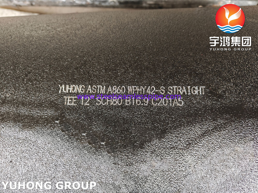ASTM A860 WPHY42-S Equal Tee Высокопрочные стальные сварные устройства для трубопроводов высокого давления