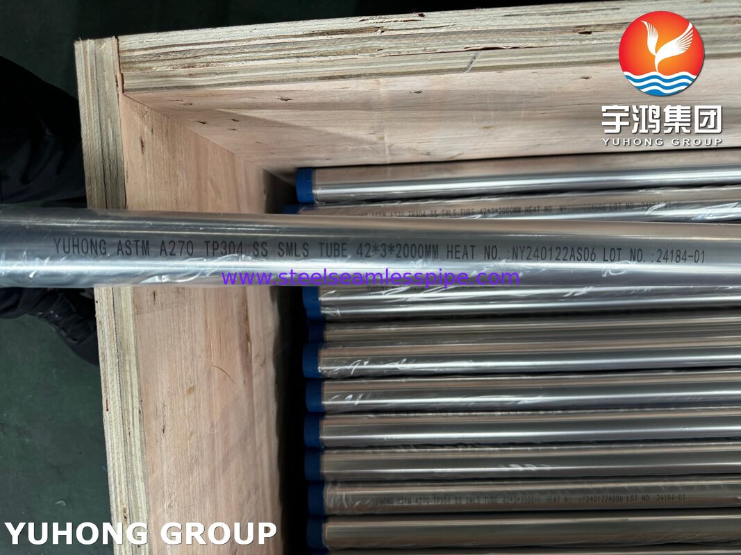 ASTM A270 3A TP304 BA Нержавеющая сталь Санитарная бесшовная трубка для сахарной промышленности