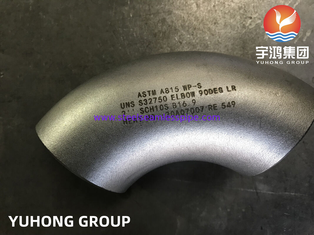 ASTM A815 UNS S32750 WP-S Elbow, Duplex Stainless Steel Pipe Fitting B16. Противоположное устройство для труб из нержавеющей стали9