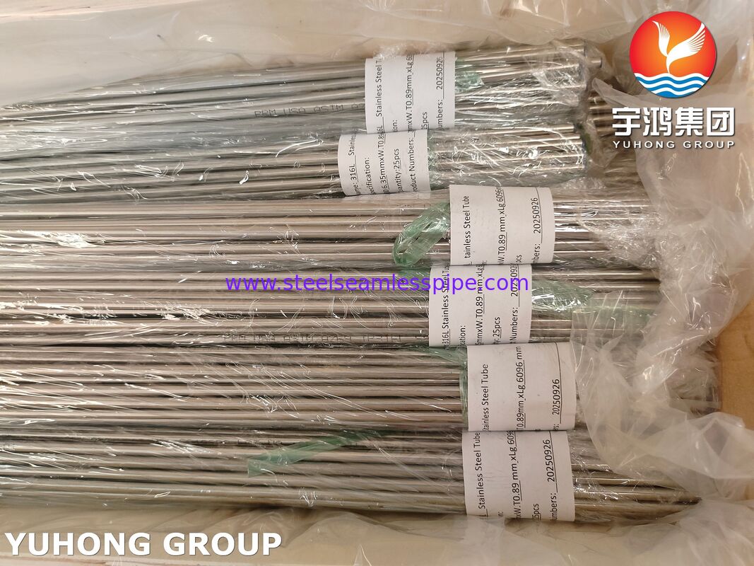 ASTM A269 TP316L BA Сварная трубка из нержавеющей стали для прецизионной транспортировки жидкости и газа