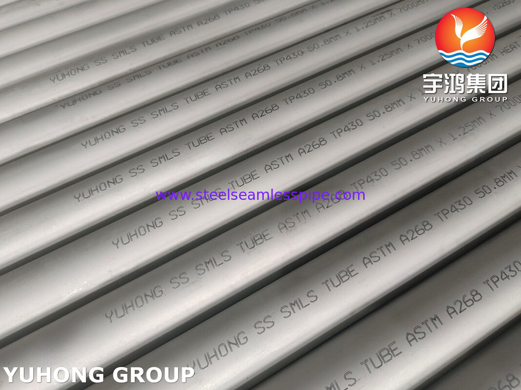ASTM A268 TP430, UNS S43000 Бесшовная труба из нержавеющей стали для теплообменника