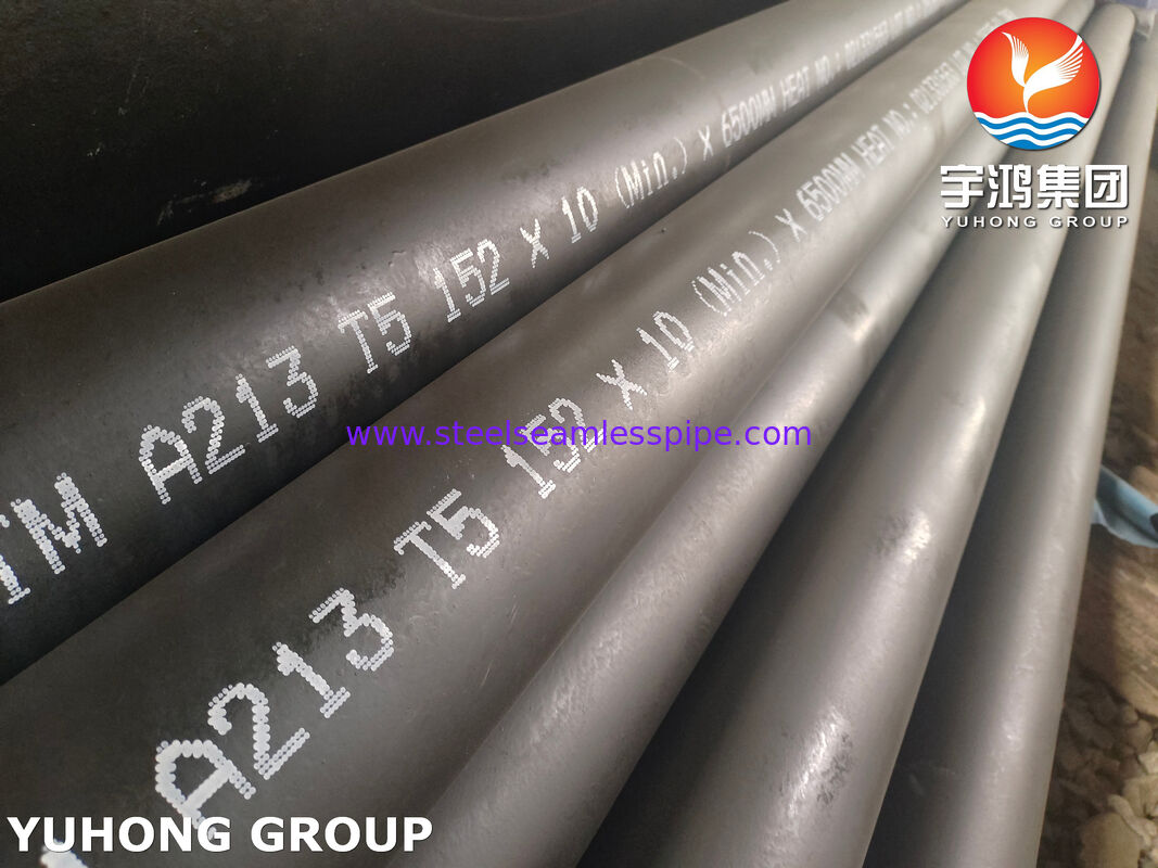 Бесшовная труба для теплообменников ASTM A213 T5 / 1.7362, труба из легированной стали для нагревателей