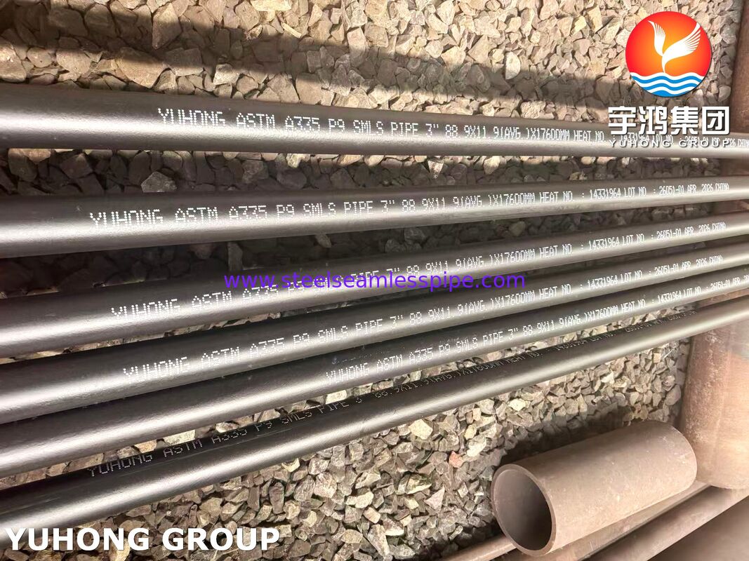 ASTM A335 P9 Seamless Alloy Steel Pipe for High Temperature Service with Chromium-Molybdenum Alloy