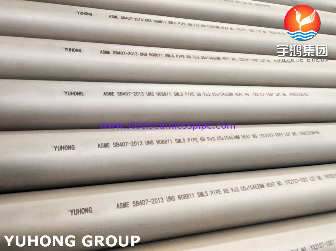Газовое масло теплообменных аппаратов трубки ASTM B407 UNS N08811 легированной стали никеля безшовное