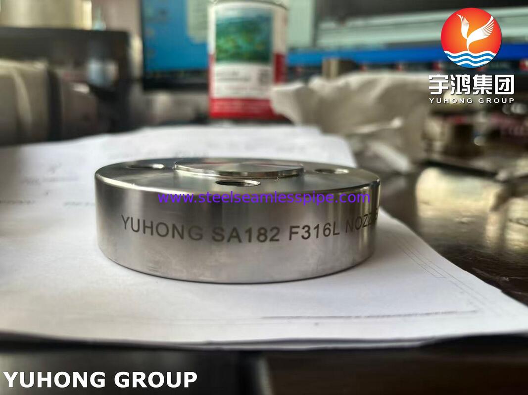 Фланец из нержавеющей стали ASME SA182 F316L, кованый фланец-сопло для сосуда под давлением