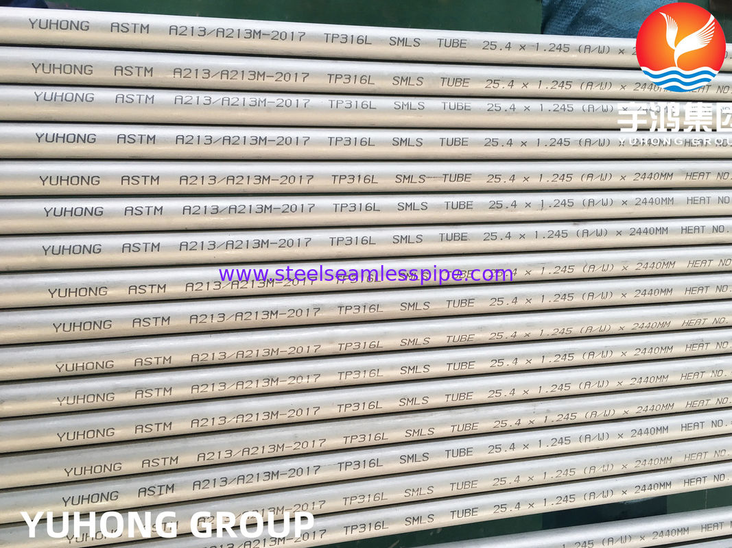 ASTM A213 TP316L S31603 SUS316L Бесшовный теплообменник из нержавеющей стали