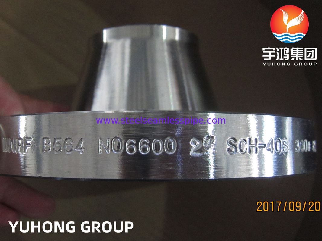 ASTM B564 Inconel 600 / UNS N06600 Никелевая сплавная сталь кованая фланцевая шейка сварки