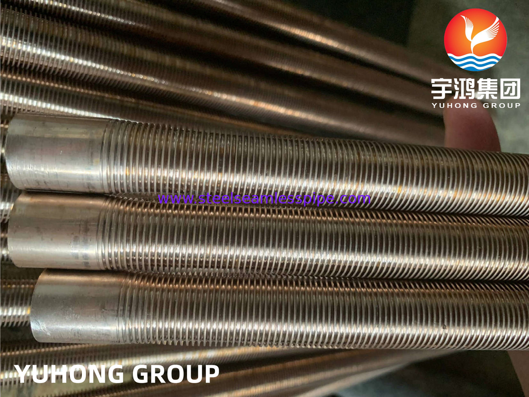 Ребристая труба ASTM B111/ASME SB111 C70600 медного никеля низкая для теплообменного аппарата