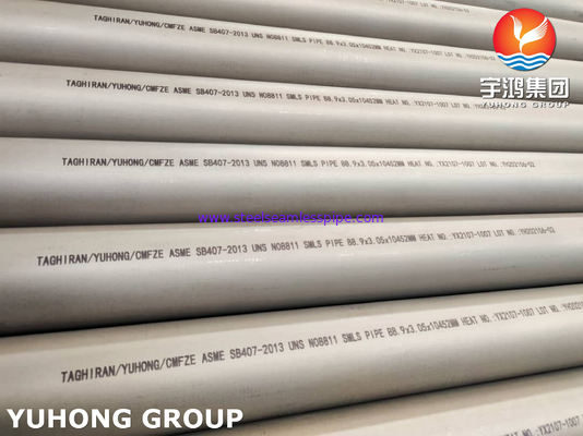Никелевая сплав теплообменник Бойлерная труба Инколой труба ASME B407 UNS N08810 Inconel SMLS трубы 88.9*3.05*10452MM