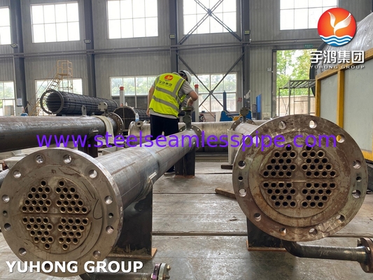Шелл и трубный теплообменник с трубами SS31803 SA-106 класса B Shell ASME раздел VIII
