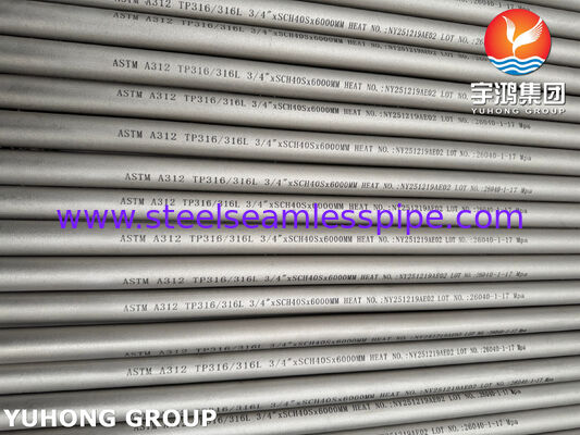 ASTM A312 TP316L/UNS S31603/EN 1,4404 бесшовная труба из нержавеющей стали для промышленности