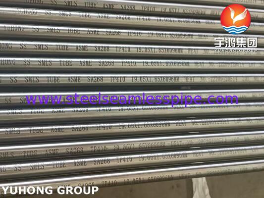 ASME SA268 TP410 / 1.4006 / X12Cr13 Бесшовная труба из нержавеющей стали для производства электроэнергии