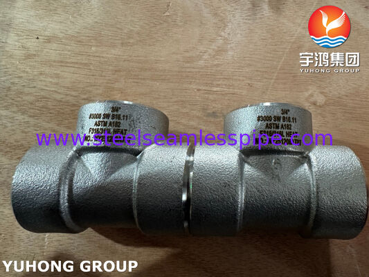 АСТМ A182 F316L Агрегаты из нержавеющей стали B16.11 кованые агрегаты SW Equal Tee