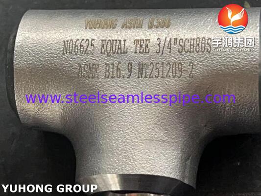 ASTM B366 WPNCMC Фитинги UNS N06625 / Inconel 625 Никелевая сплав Tee ASME B16.5 Фитинги