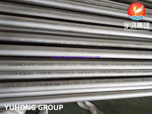 ТОЛЩИНА ТРУБКИ ASTM A213 TP304 TP316L MIN.WALL НЕРЖАВЕЮЩЕЙ СТАЛИ БЕЗШОВНАЯ