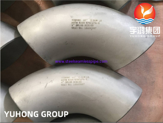 Локоть LR B16.9 ASTM B366 WPHC276-S DN100 Sch10s 90Deg