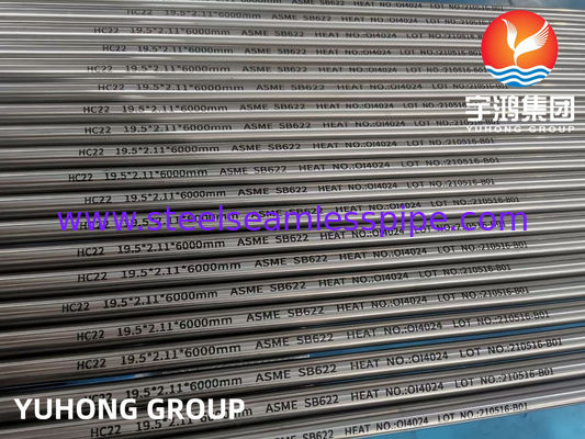 ASME SB622 Hastelloy C22, UNS N06022, 2.4602 Никелевая сплав бесшовная трубка для обогревателей